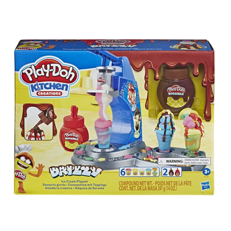 

Hasbro Play Doh Creative Kitchen Series Colorful Ice Cream Tools Set Clay Play Dough Plasticine Children DIY Toys Gift E6688