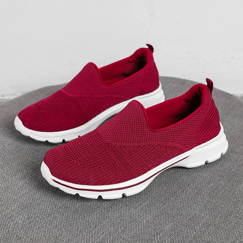 

Туфли женские сетчатые без шнуровки, дышащие удобные лоферы, повседневная обувь на плоской подошве, осень 2021