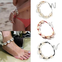 natural shell hand woven bracelet anklet sexy back beach bikini accessories special bracelet high quality jewelry for women lady