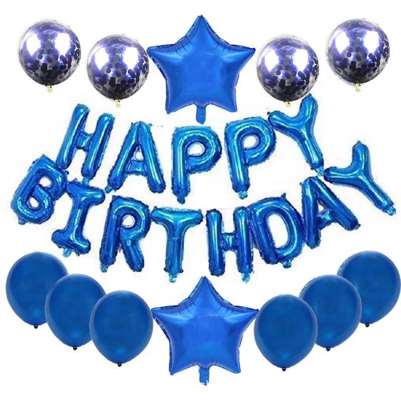 

1 комплект письма с поздравлениями с днем рождения воздушный шар фольги конфетти латексные воздушные шары для свадьбы вечеринки украшения ...