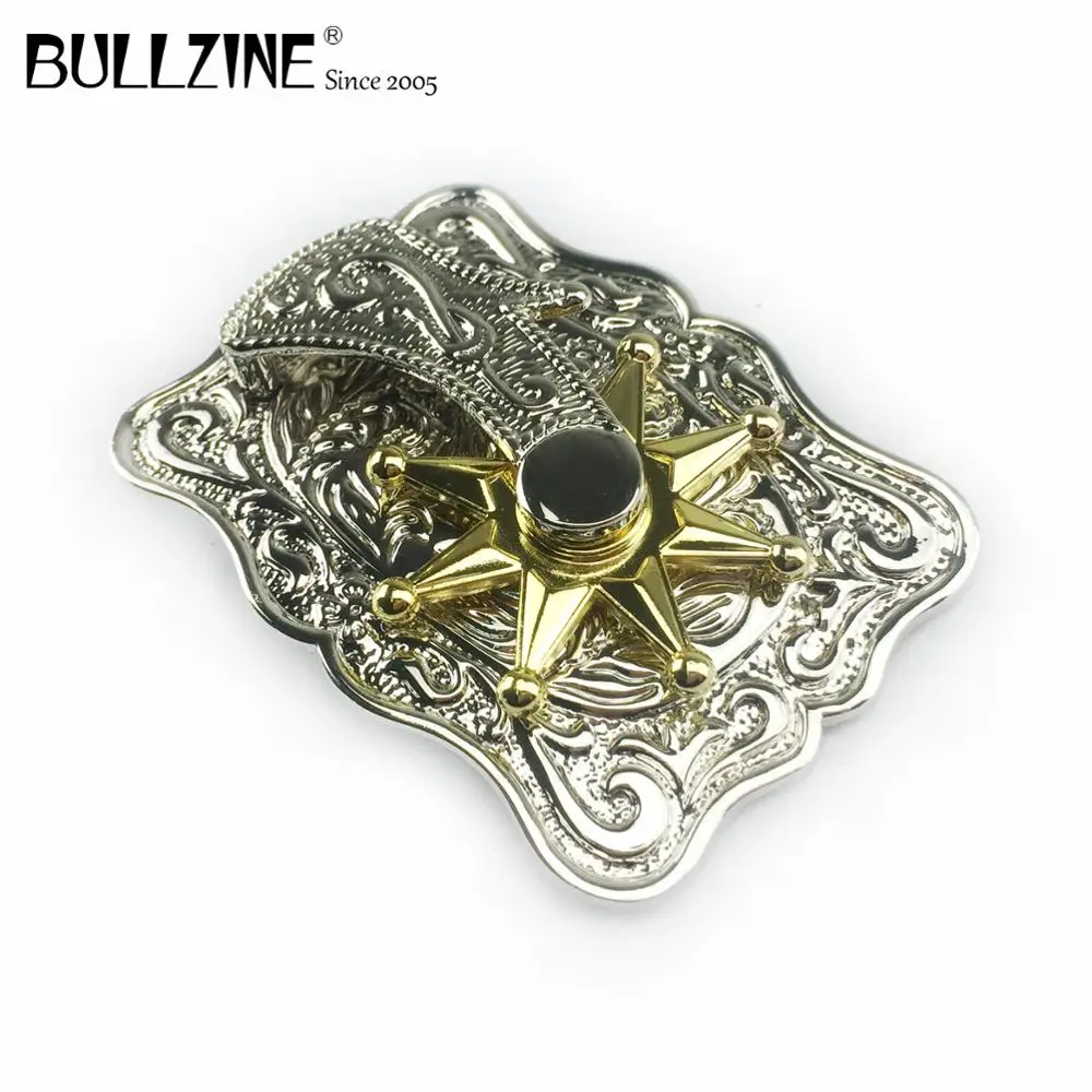 В Bullzine western spinner пряжка на ремешке с серебро и золото FP 03663 подходит для детей