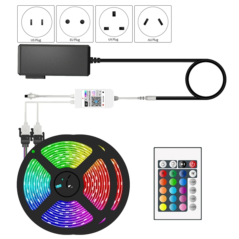 

LBER LED Light Bar WIFI Set Light Bar 5050 RGB Colorful Light Bar Intelligent Waterproof Light Bar 10M