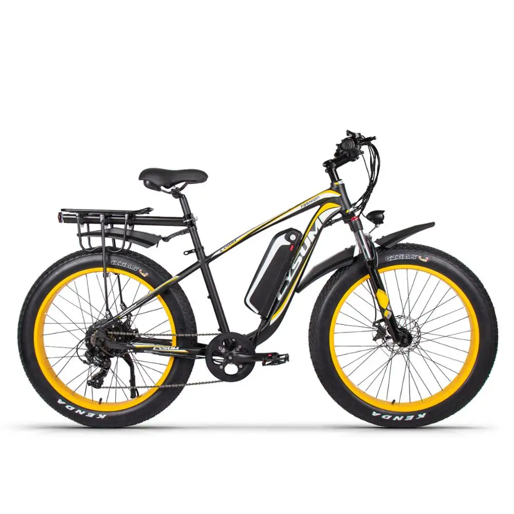Verkaufen CYSU CM980MElectric Fahrrad 1000Wsnow Elektrische Fahrrad 48V17Ah Lithium-batterie Elektrische Mountainbike 26 Zoll 4,0 Fett Reifen Ebike