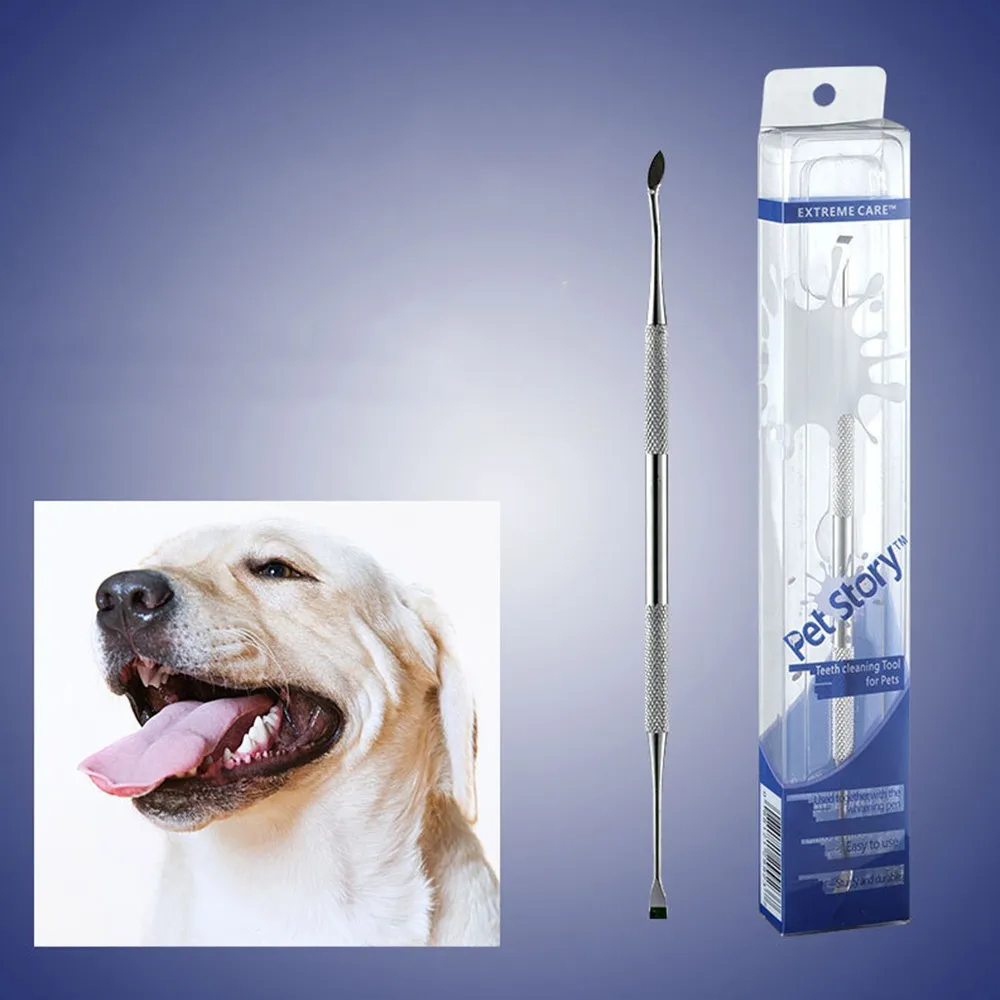 1 шт. Домашний питомец собака зубная щетка с двойной головкой для чистки
