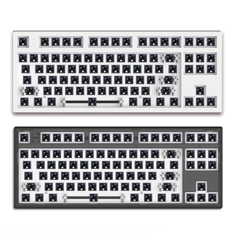 

Проводная игровая механическая клавиатура Mk870, 87 клавиш, RGB подсветка, клавиатура с разъемом Type-C для ноутбука и геймера, «сделай сам»