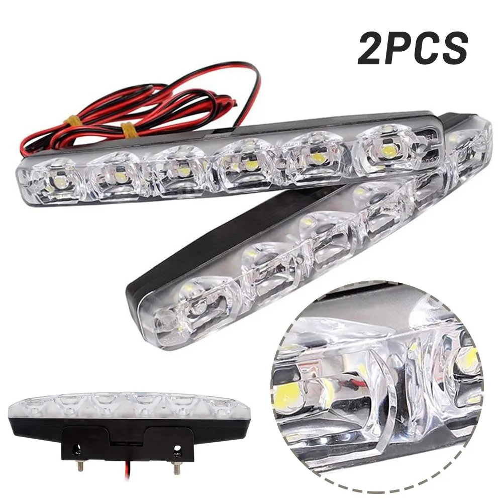 

000K Car LED Lights 6 Day Driving Lamp 6 LED PPC + Aluminum Alloy Running Light