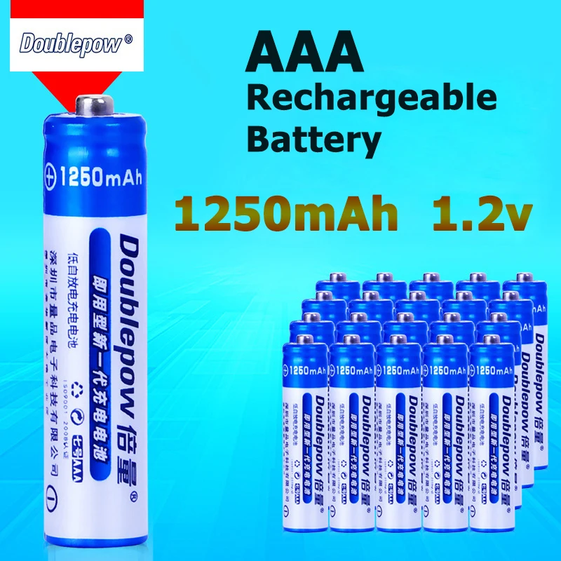Щелочная аккумуляторная батарея AAA Ni MH 1250 мАч 1 2 в для фонариков игрушек часов MP3