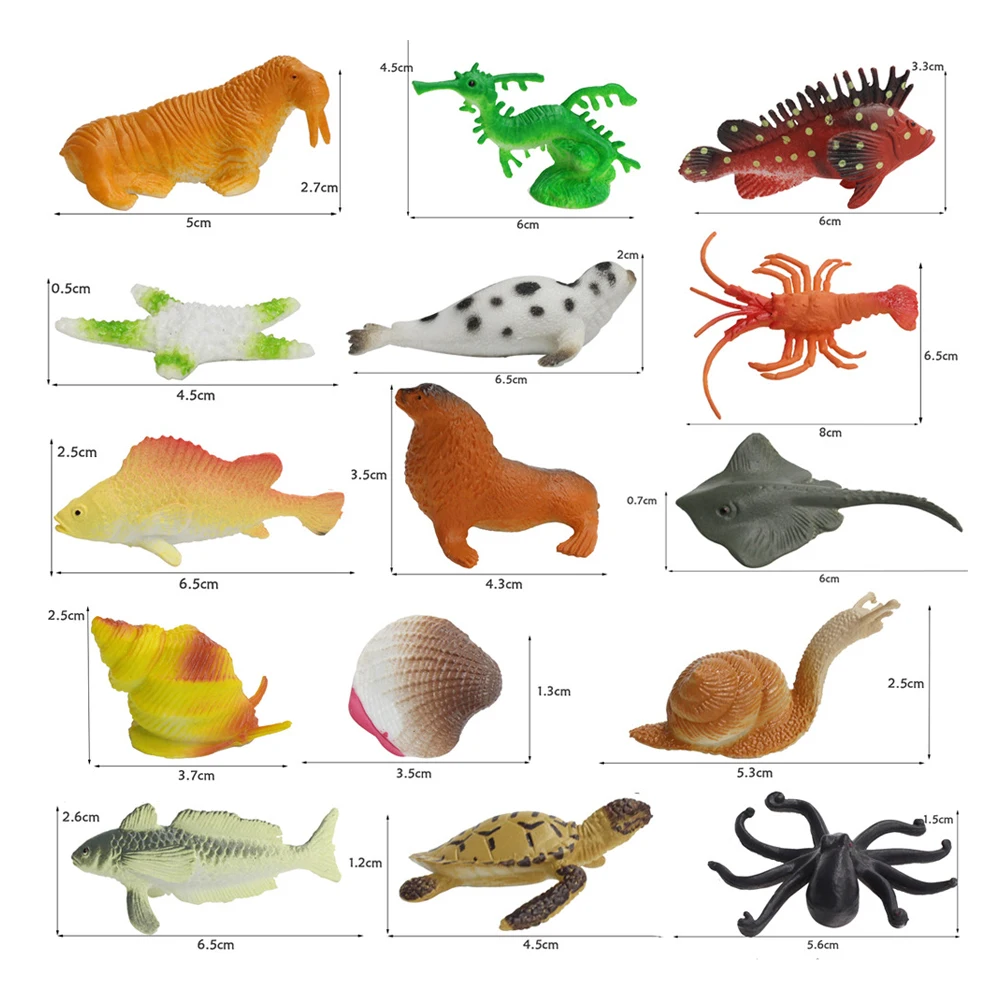 

Ocean Sea Simulation Animal Figure Model Sets Shark WhaleTurtle Action Toys Figures Educational Toy For Children Gift