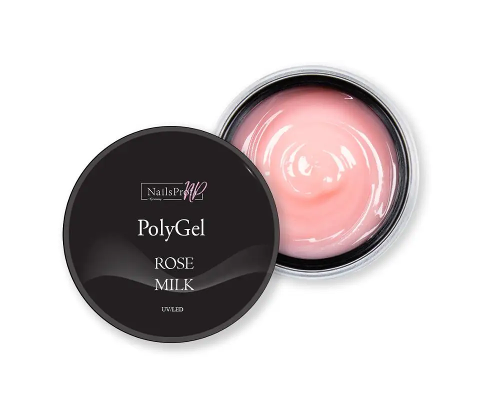Гель лак для ногтей NailsProfi PolyGel Rose Milk 15 гр маникюра высокое качество|Гель ногтей| |