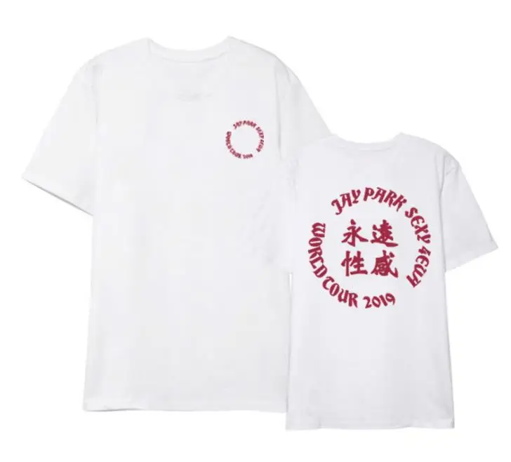 Футболка с короткими рукавами Kpop jay park Сексуальная футболка круглым вырезом и