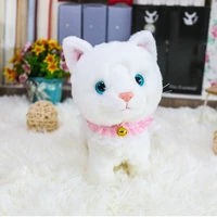 robot cat sing songs interactive cat electronic plush kitty pet walk miaow magnet controled kitten usb charge music animal toys