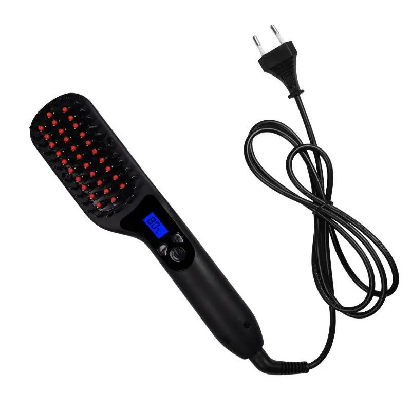 Бесплатная доставка керамическая щетка для выпрямления волос ЖК расческа