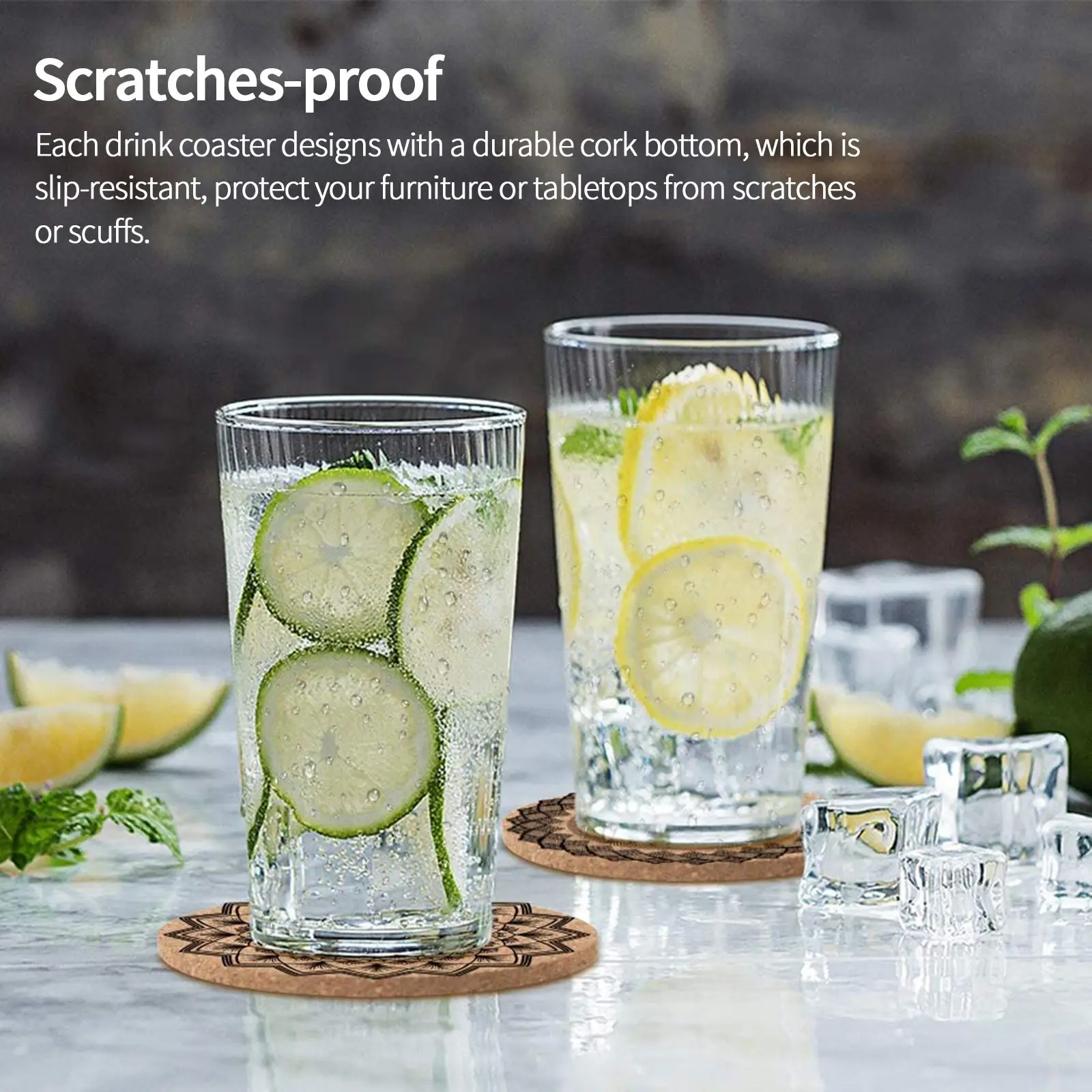 8 шт Подушка с изображением бутылки мандалы Стиль барная Подставка под посуду