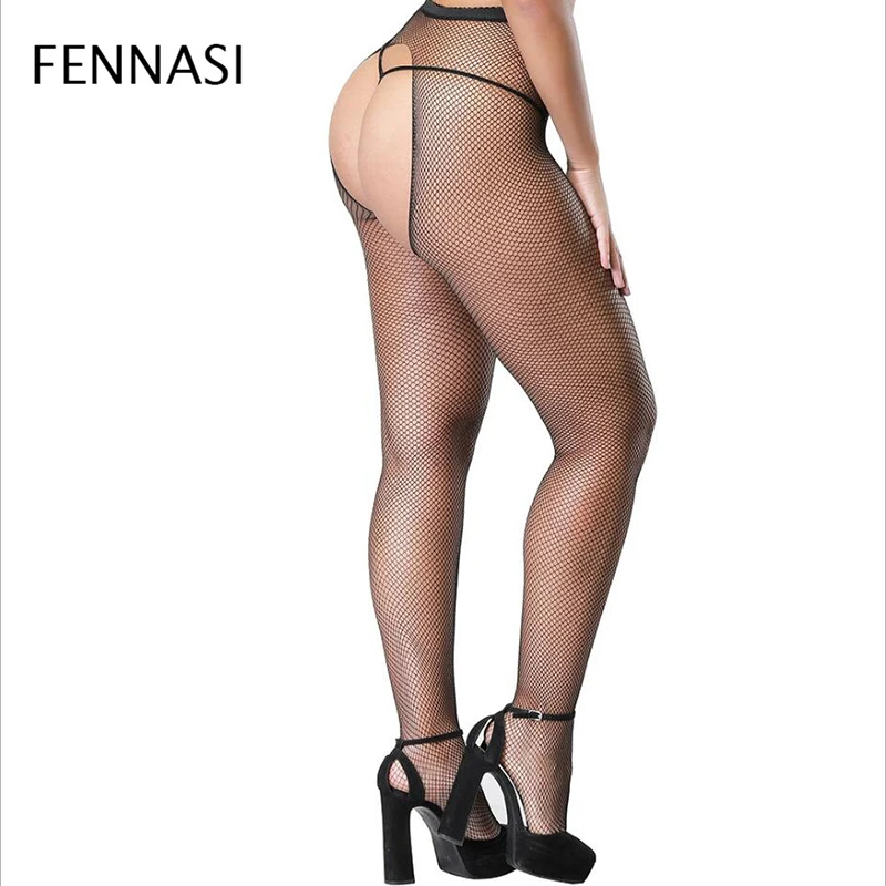 FENNASI, 3 пары,, сексуальные, размера плюс, женские ажурные колготки с открытой промежностью, сетчатый, большой размер, колготки, женские, Nylons, ажурные колготки в сетку