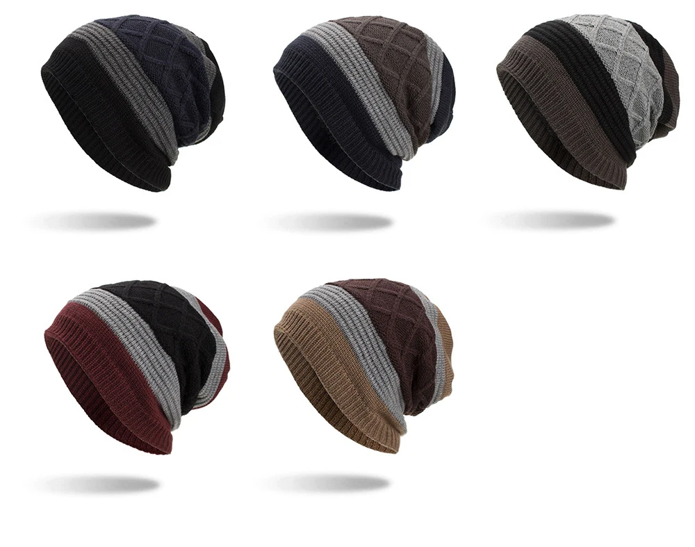 RoxCober, Skullies, зимняя теплая шапка, бини, Вязанная, хлопок, хип-хоп, чулок, шапка плюс бархат, раста, шапка, капот, головные уборы для мужчин и женщин