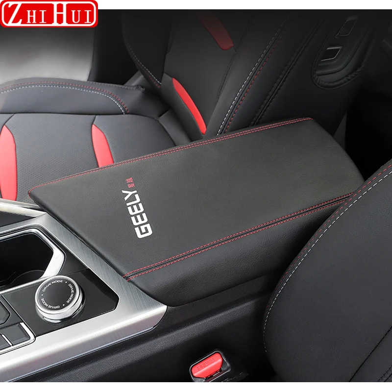 

Для Geely Tugella FY11 2020 2021 2022 автомобильный Стайлинг подлокотник защита от грязи накладка наклейка кожаные аксессуары для LHD