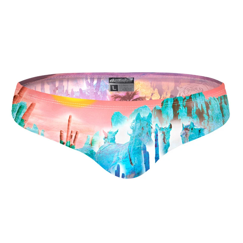 Купальник мужской нейлоновый с заниженной талией пикантный пляжный купальник