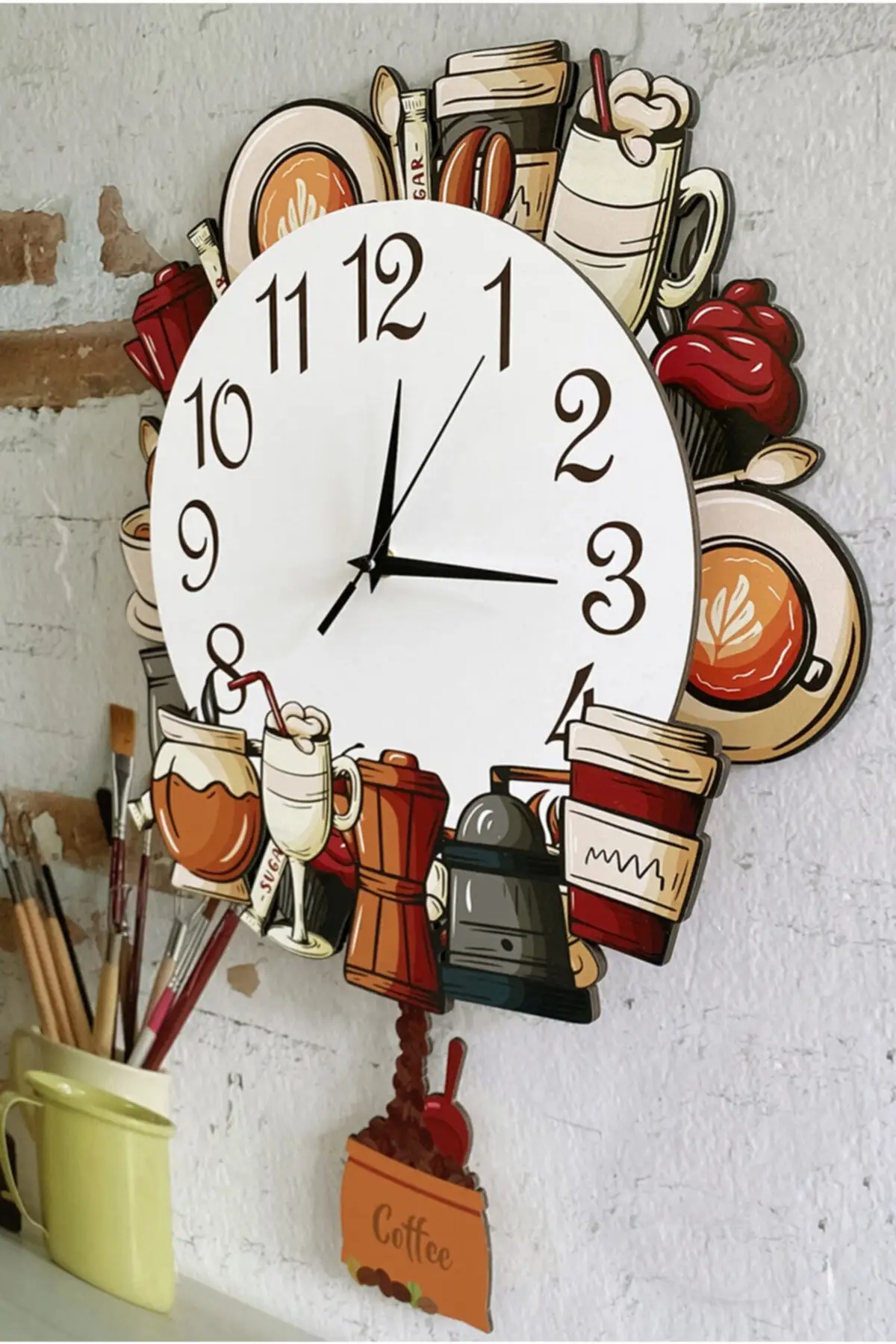 

Cocktail 3d Design Rocking Pendulum Wall Clock