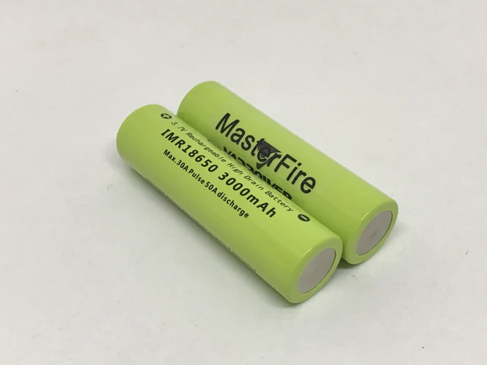 

Оптовая продажа, перезаряжаемая литиевая батарея MasterFire IMR 18650 3000 мАч 3,7 в с высоким потоком энергии, 30 А Импульсный разряд 50 А для электронных ...