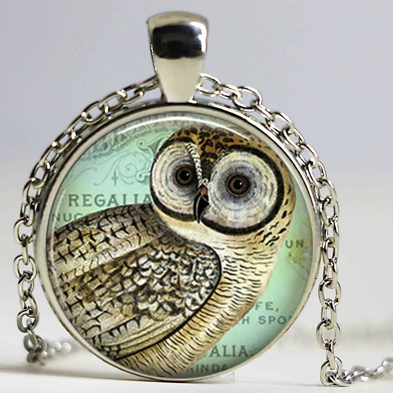 Кулон с вороном ожерелье горячим кулоном драгоценность подвесной стеклянный