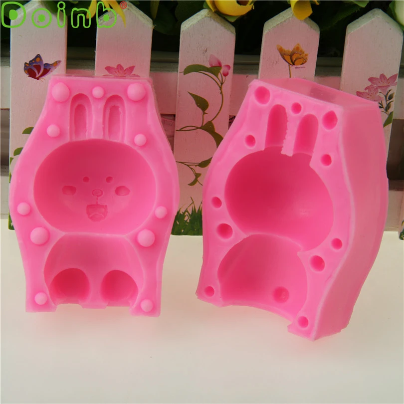 3D мультфильм силиконовая форма в виде кролика торт украшения мусс конфеты желе