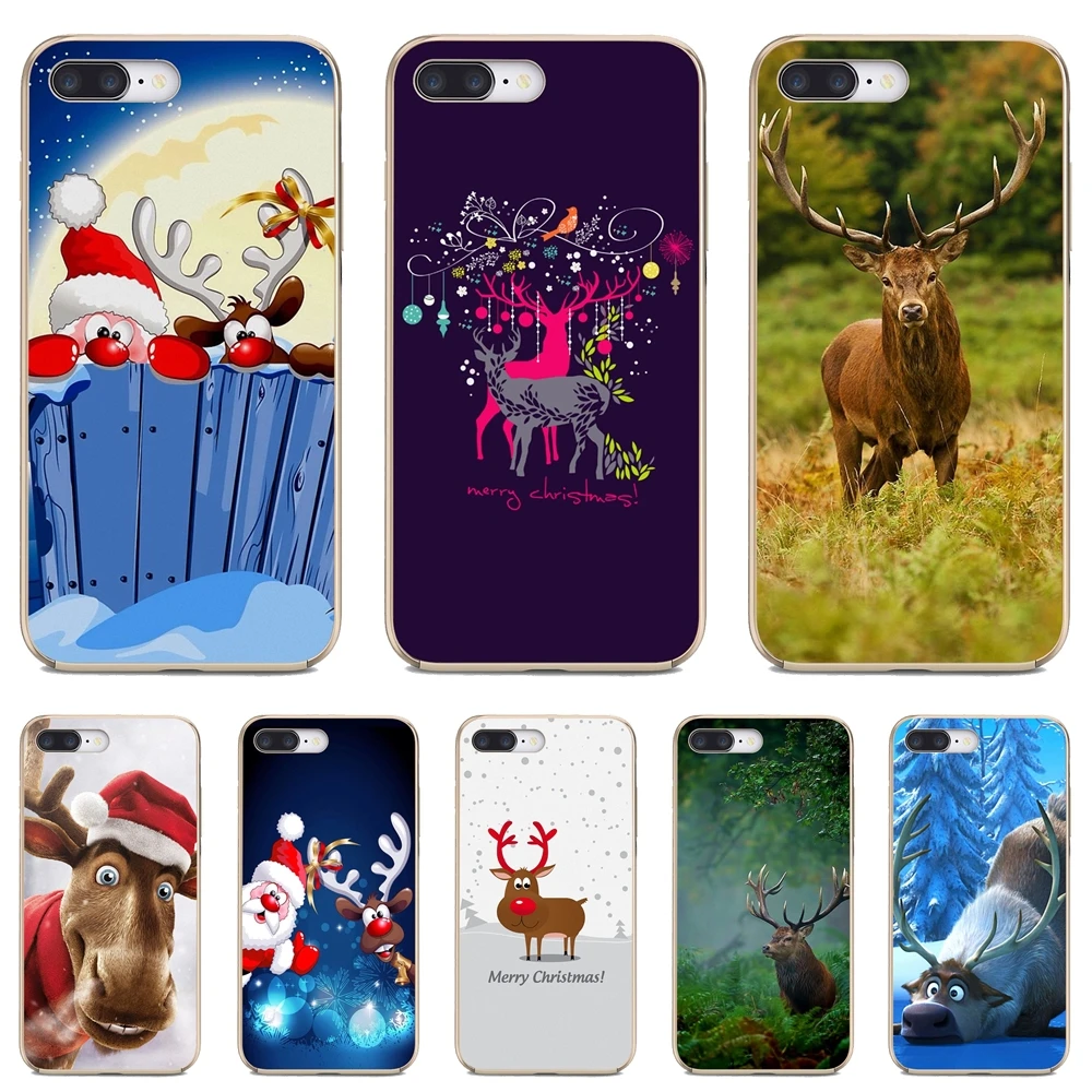 Чехол с рисунком рождественского животного дикого лося оленя для Motorola Moto G5 G5S G6 Z Z2