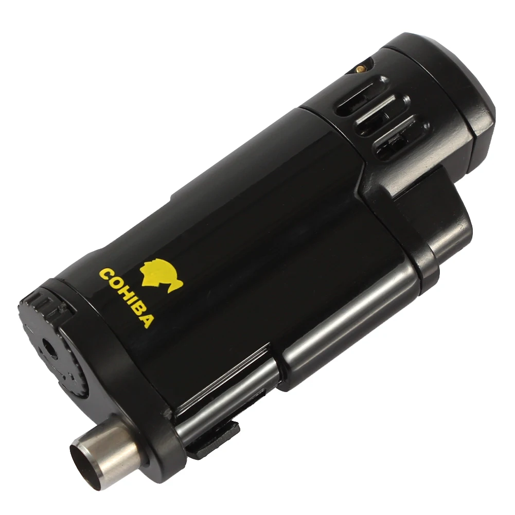 Металлическая зажигалка для сигар Cohiba 4 факфонарь Бутановая Зажигалка сигарет