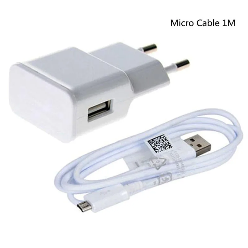 Charger Cable White Микро USB кабель для быстрой зарядки телефона для samsung Galaxy J4 Core J6 Plus J3 J8 J7 J2 Pro Быстрая зарядка EU зарядное устройство для телефона - Plug Type: Charger Cable White