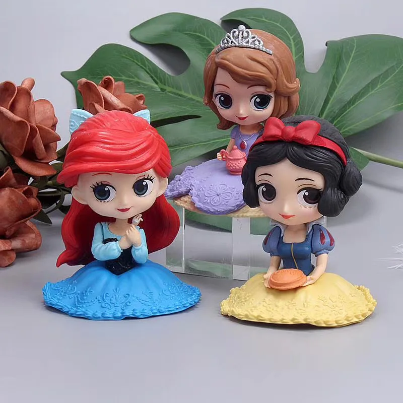 Disney Q Posket София/Белоснежка/Алиса/Белл/русалочка принцесса игрушки куклы Aurore ПВХ