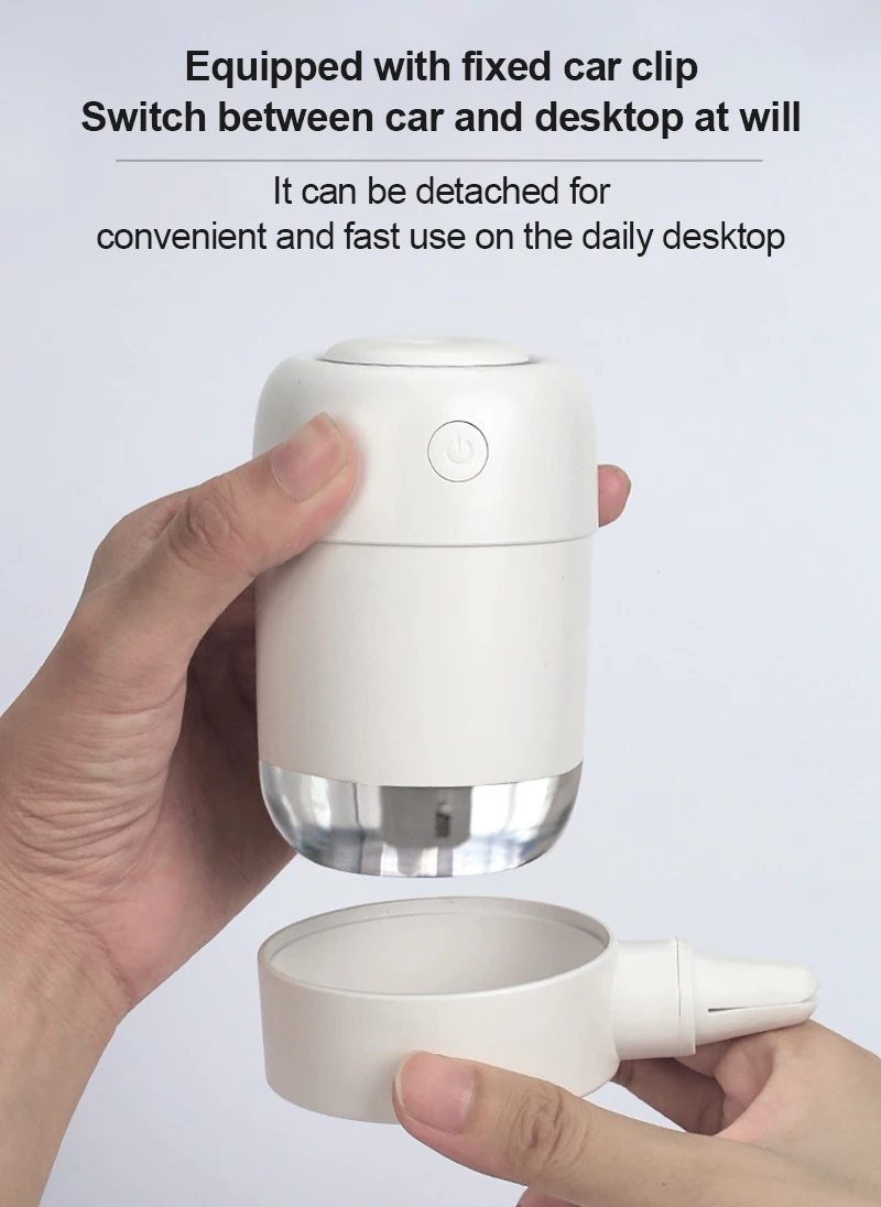

Mini Portable Desktop Air Atomizing Humidifier Moisturizing Silent With Night Light Air Atomization Household Car Humidifier