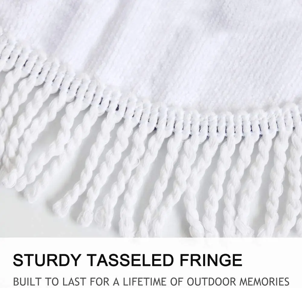 Индивидуальные прямые поставки круглый пляжное полотенце с кисточками для