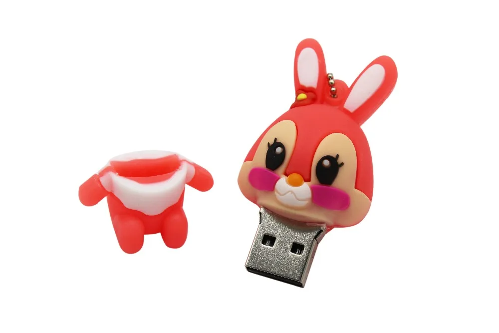 TEXT ME 64 Гб usb флеш-накопитель usb 2,0 4 ГБ 8 ГБ 16 ГБ 32 ГБ флеш-накопитель милый серый розовый модель кролик