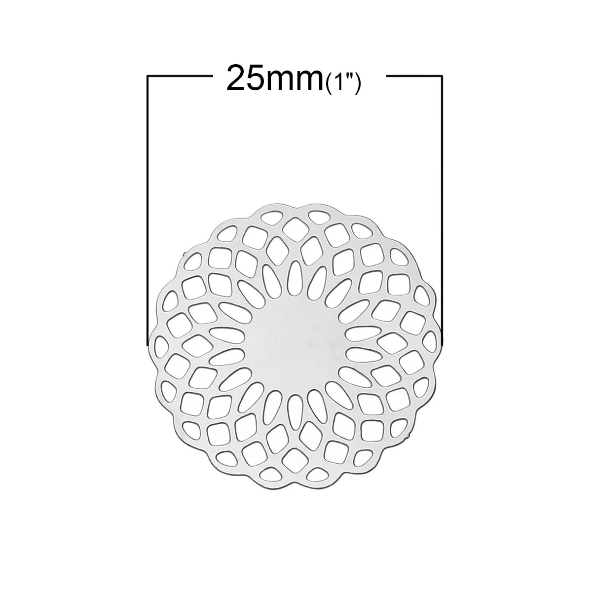 DoreenBeads филигранная нержавеющая сталь фурнитура для украшений круглый