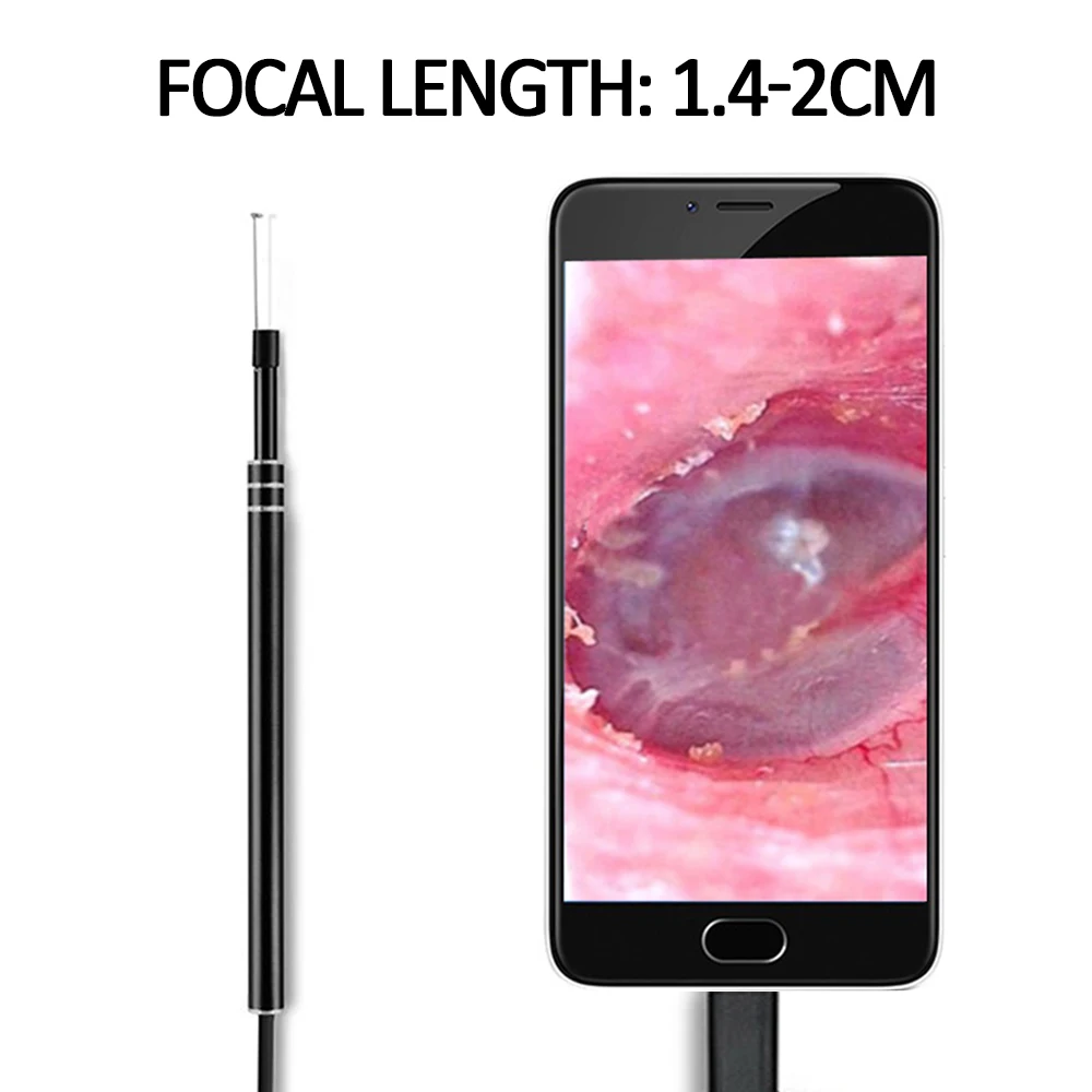 Профессиональный ПК визуальный ушной вкладыш рот нос эндоскоп ложка проверка