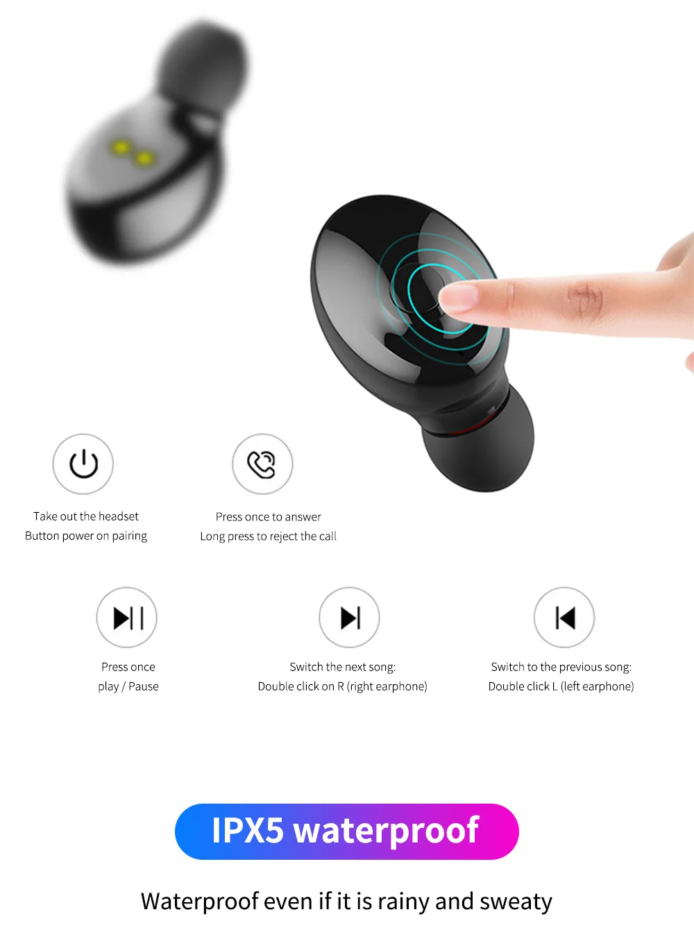 XG17 XG15 TWS Bluetooth 5,0 беспроводные стерео наушники HIFI Звук спортивные наушники гарнитура с микрофоном для телефона