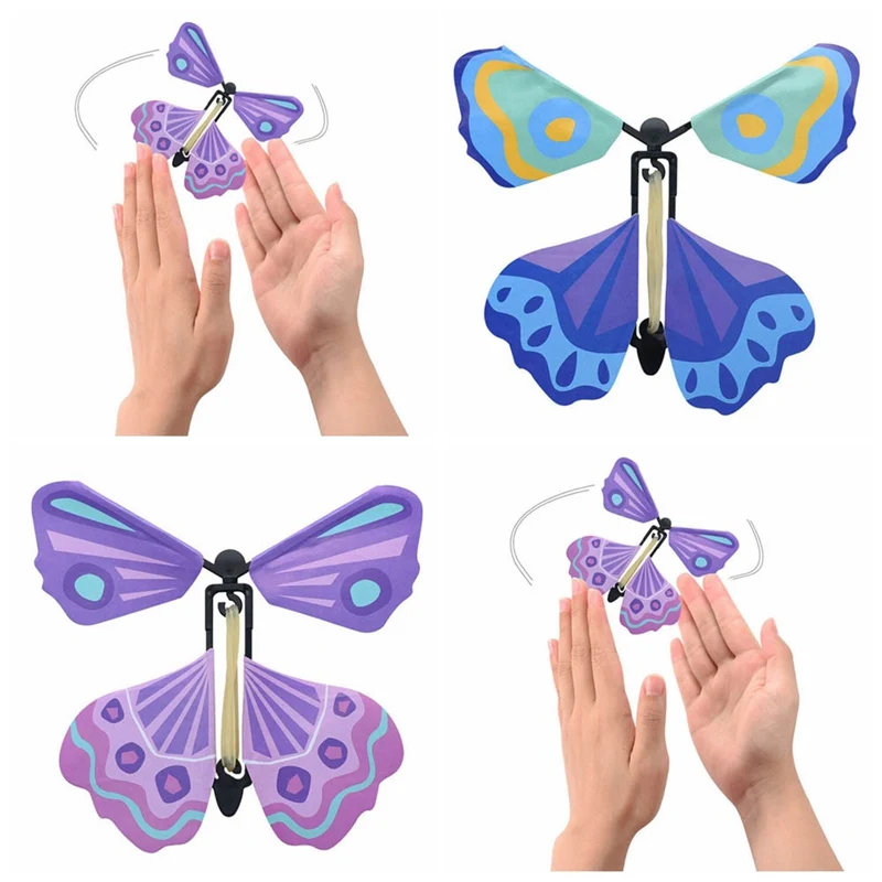 

1 шт Новинка Реквизит для детских игрушек летающих бабочек детские развивающие игрушки обучения бабочка игра подарки, произвольный цвет