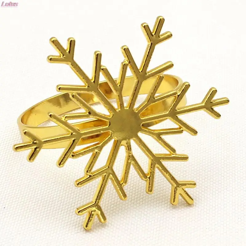 

Christmas Service Support Alloy High Quality Beautiful Sustainable Name Exquisite Service Bar Snowflake Napkin Buckle