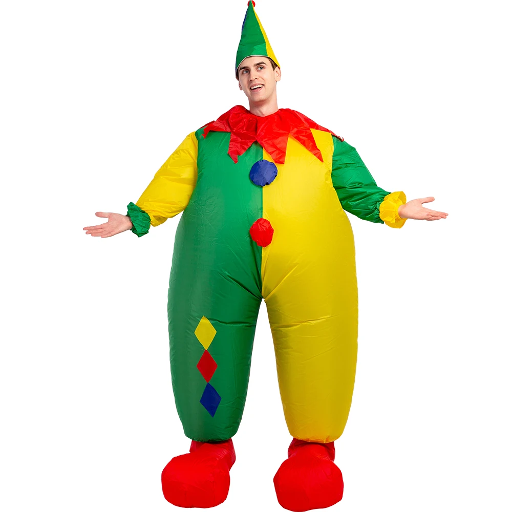 Надувной костюм клоуна для косплея забавный воздушный надувной нарядный