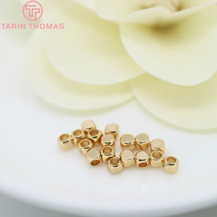 20 шт. квадратные разделители из латуни с покрытием цвета шампанского 24 К 3x2 5 мм |