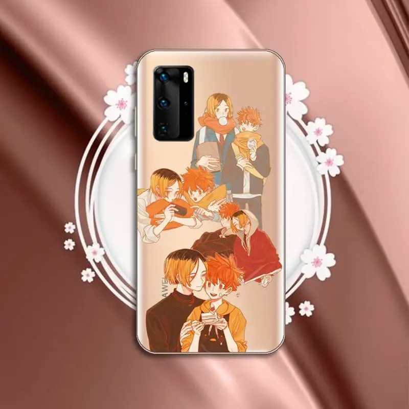 

Haikyuu anime Kozume Kenma Phone Case Transparent for huawei P 40 30 20 lite pro smart 2019 honor 8X 10i 10 funda
