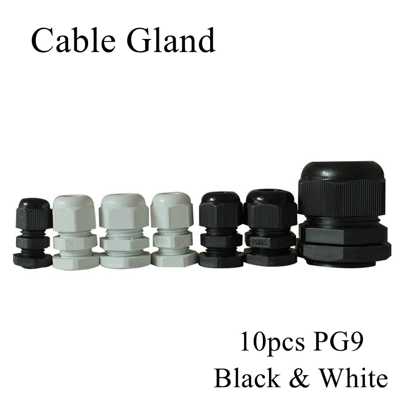 10 шт. PG9 кабельный ввод для 4 8 мм провода кабель CE белый черный IP68