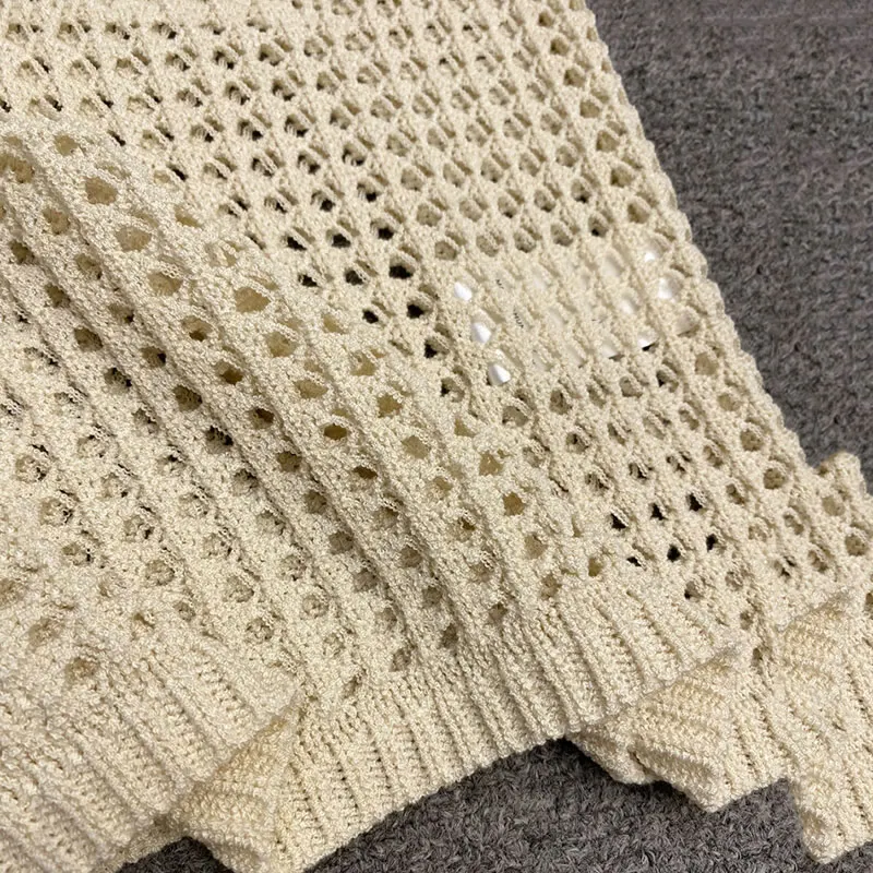 

XITAO Loose Simple Style Hollow Out Knitting Vest Summer Women Fashion Simple Temperament All-match 2021 New Top Elegant WMD0359