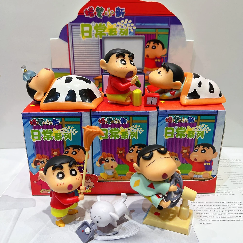 

Crayon Shinchan глухая коробка Kawaii игрушка, фигурка куклы модель домашнего автомобиля Декор мультфильм аниме ребенок сюрприз день рождения игрушк...