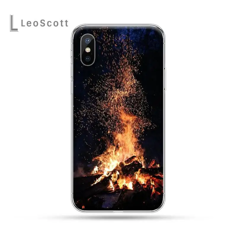 

bonfire aesthetics flame art high quality Phone Case for iPhone 11 12 pro XS MAX 8 7 6 6S Plus X 5S SE 2020 XR
