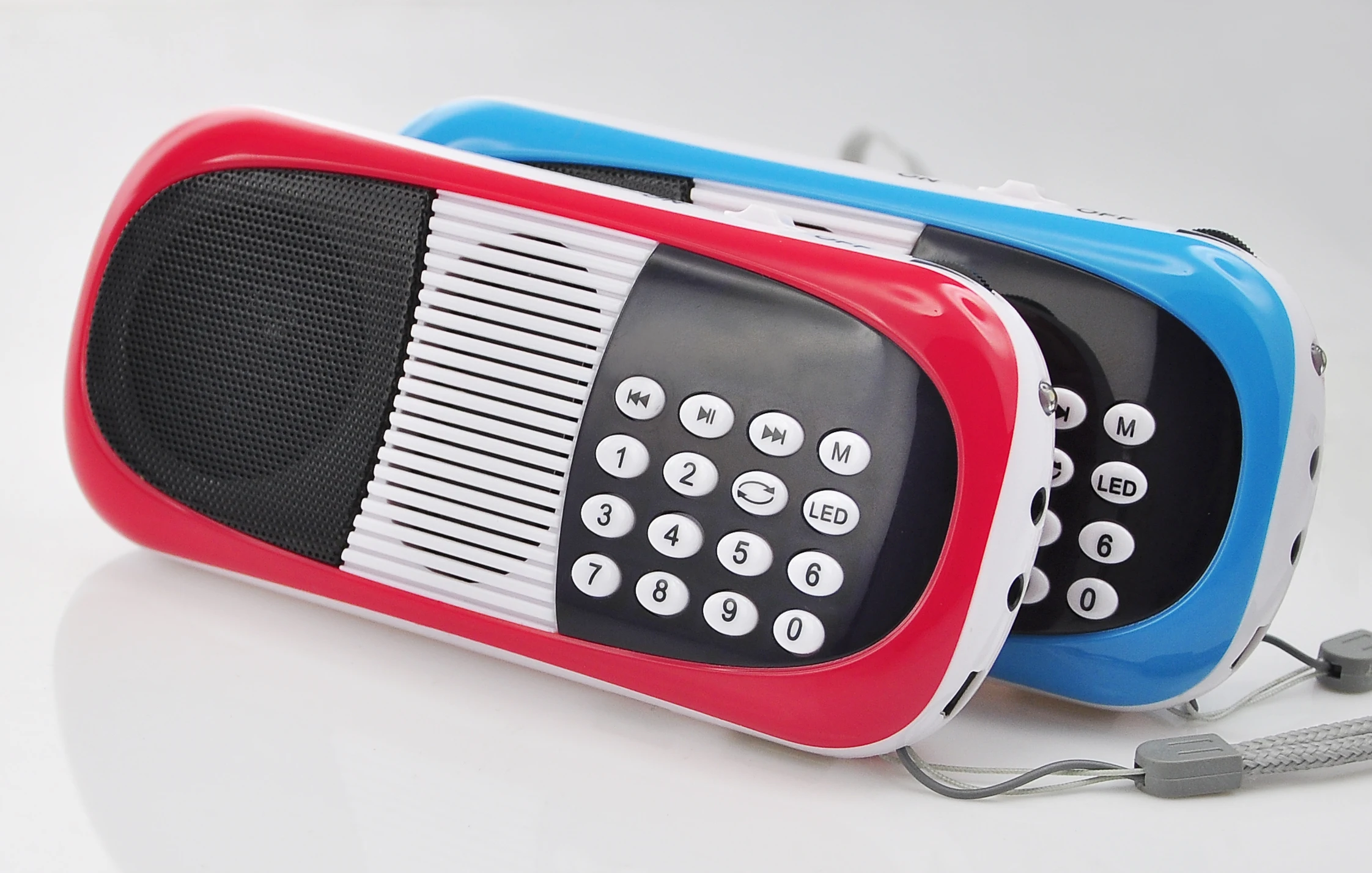 PRUNUS Мини FM магнитола Портативный радиоприемник Поддержка AUX TF карта MP3 play USB