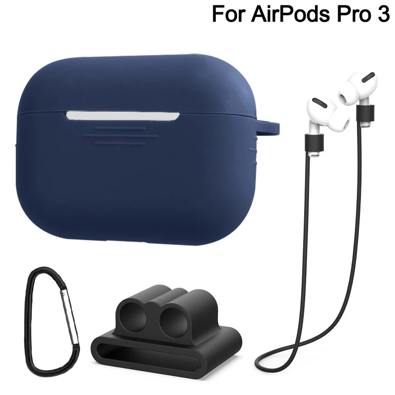 3 Dark blue Set 7 шт./компл. идеальный чехол для airpods 2 для airpods pro 3 Earpods чехол для IPad air стручки pro funda для airpod Чехол чехол Аксессуары - Цвет: 3 Dark blue Set