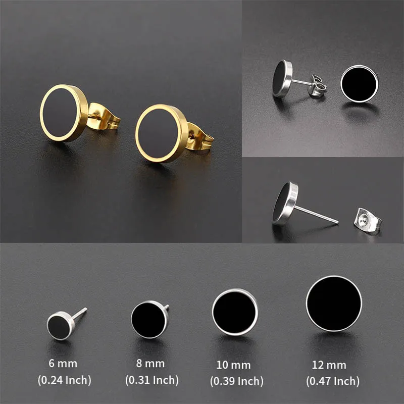 Часы из нержавеющей стали с круглым циферблатом серьги гвоздики для женщин в