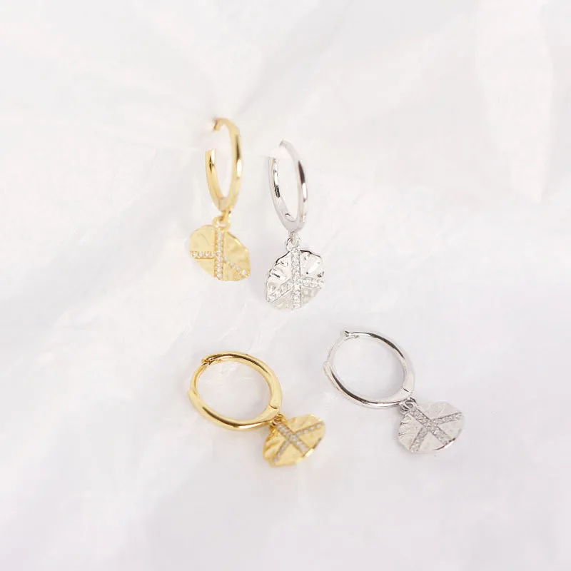 

DAIWUJAN 925 Sterling Silver Retro Handmade Baroque Style Peace Round Hoop Earrings For Women Punk Gold Earrings Fine Jewelry