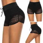 Женский кружевной купальник Hirigin, пляжные шорты с высокой талией и цветочным рисунком, перспективный купальник с регулируемой кулиской на лето