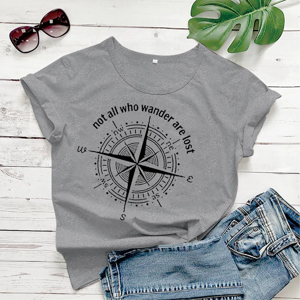 Женская футболка с короткими рукавами и круглым вырезом летняя свободная